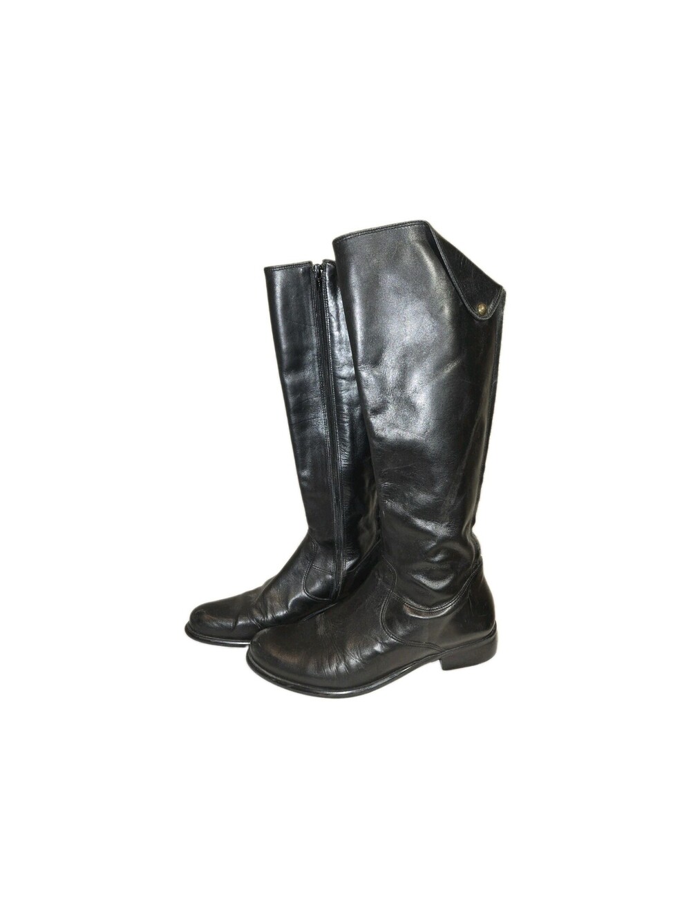 corso como boots Women's Sz 10 Leather Tall black Side Zip Riding Boot